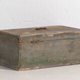 Petit coffre ancien en bois massif (c.1920) #73