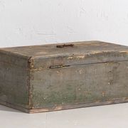 Petit coffre ancien en bois massif (c.1920) #73