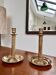 Pair of Lecellier Villedieu brass candlesticks