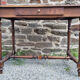 Writing table or wooden desk, Louis XIII style, turned legs, vintage