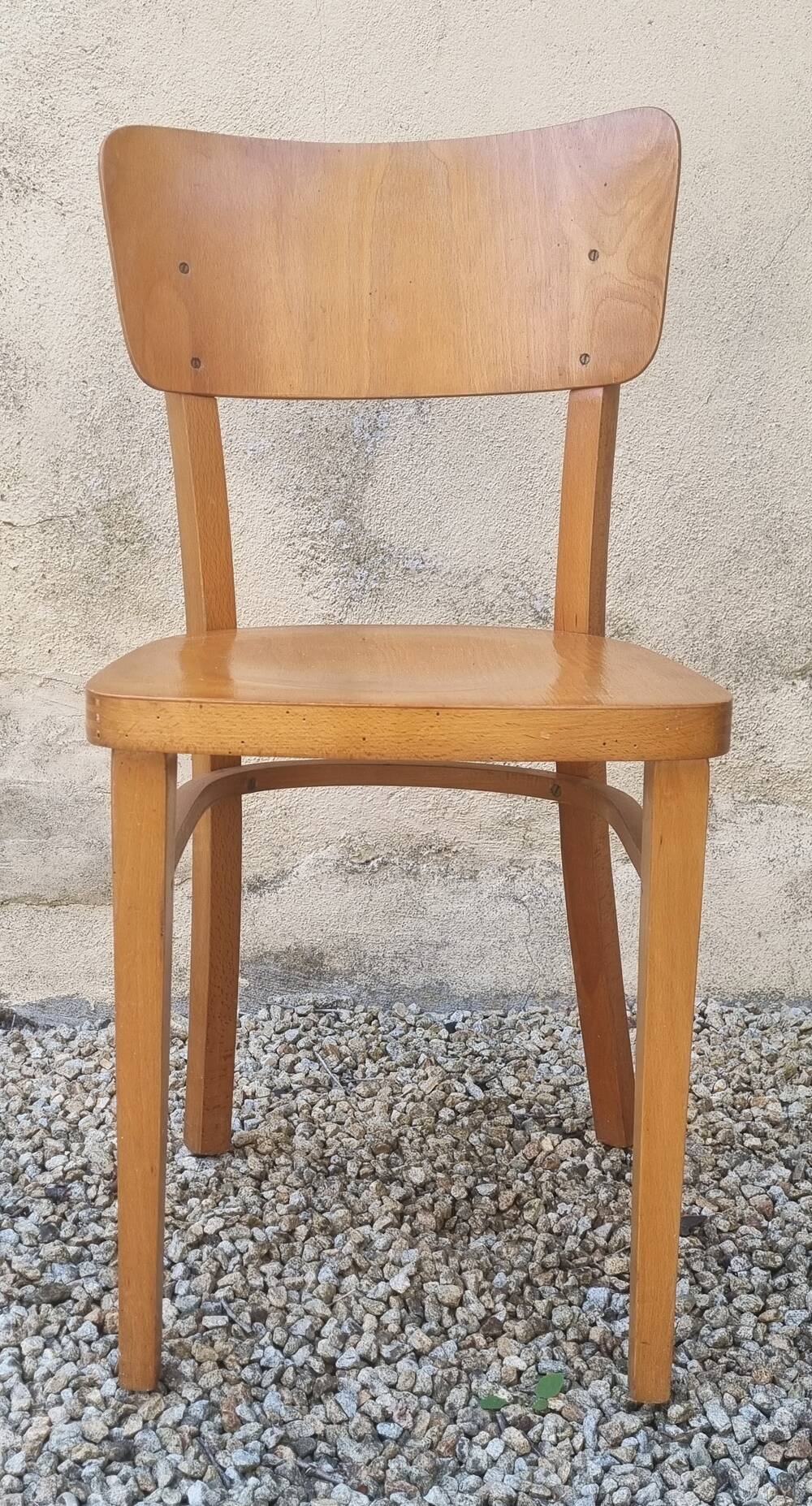 Lot de 6 chaises de bistrot Thonet, Tchekoslovaquie, vintage.