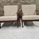 Pair of Scandinavian Danish teak armchairs 1960