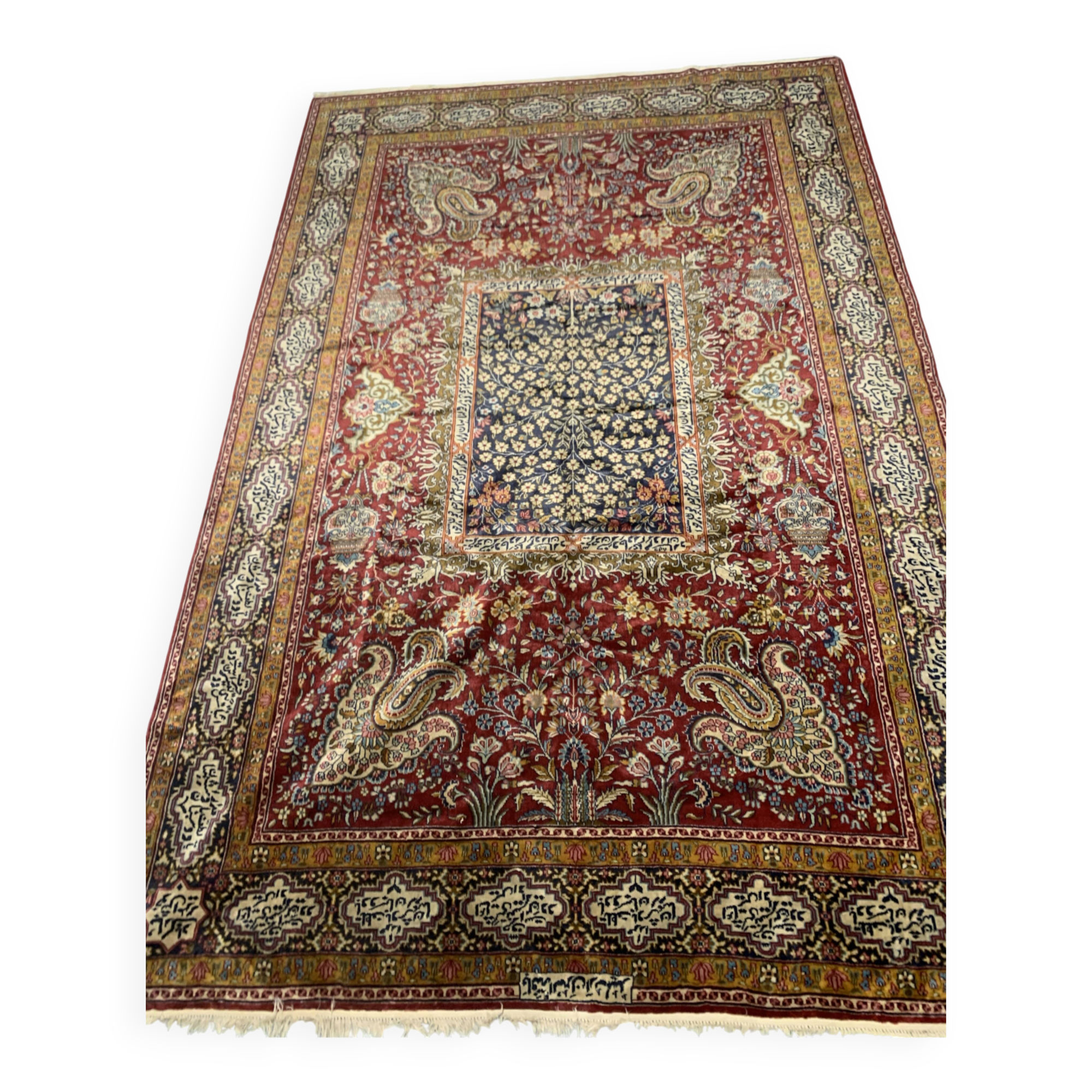 Very fine Indo-Isfahan Oriental rug, silky wool – 300 x 200 cm