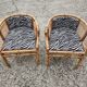 Pair of Mid Century armchairs, horseshoe shape, Italy 1950s.