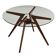 Vintage coffee table in beech and glass Argentina 1950s