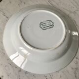 Round dish Terre de Fer earthenware of Onnaing model "Roses Mousses" late nineteenth