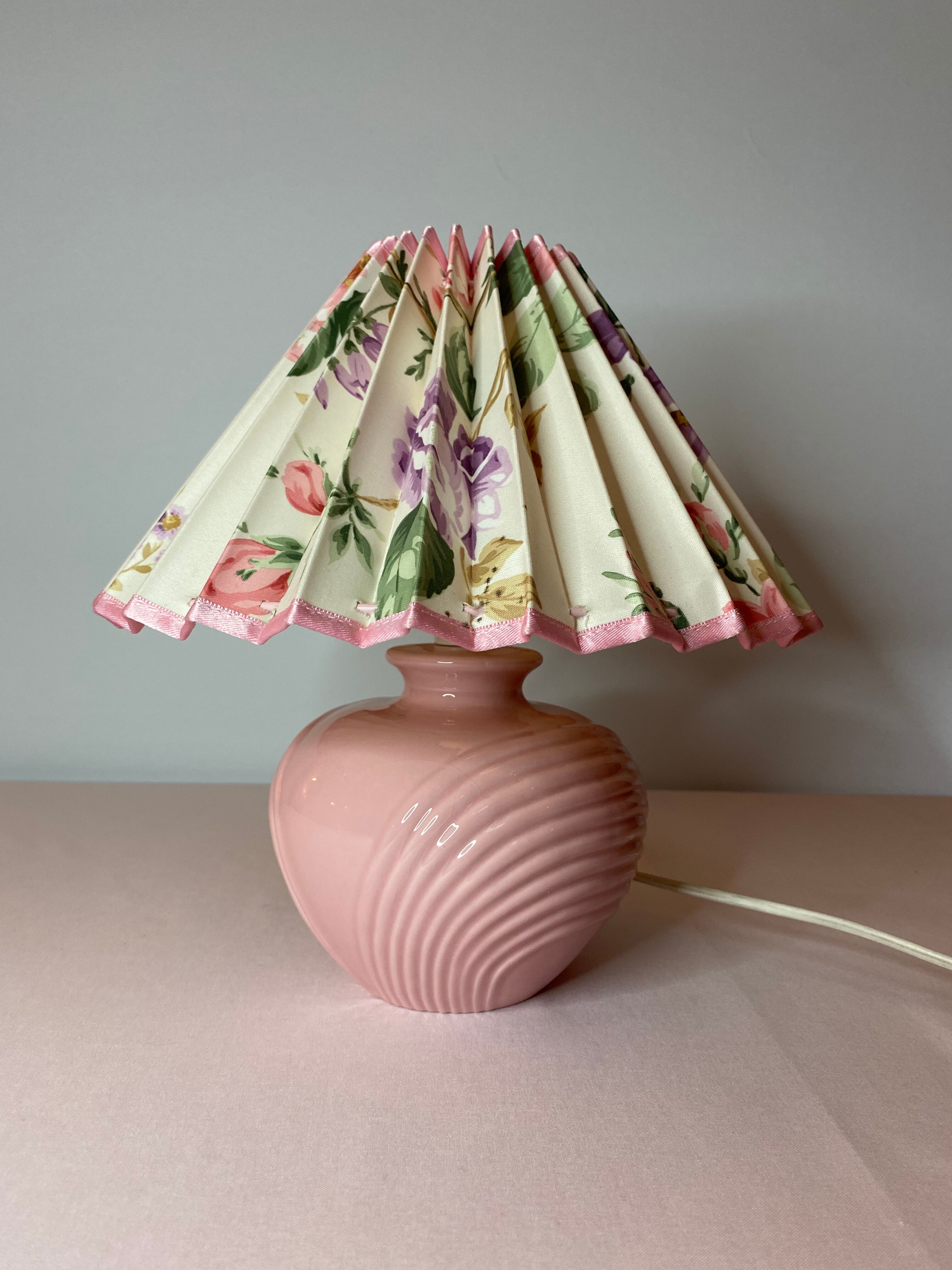 Flowery lampshade pleated
