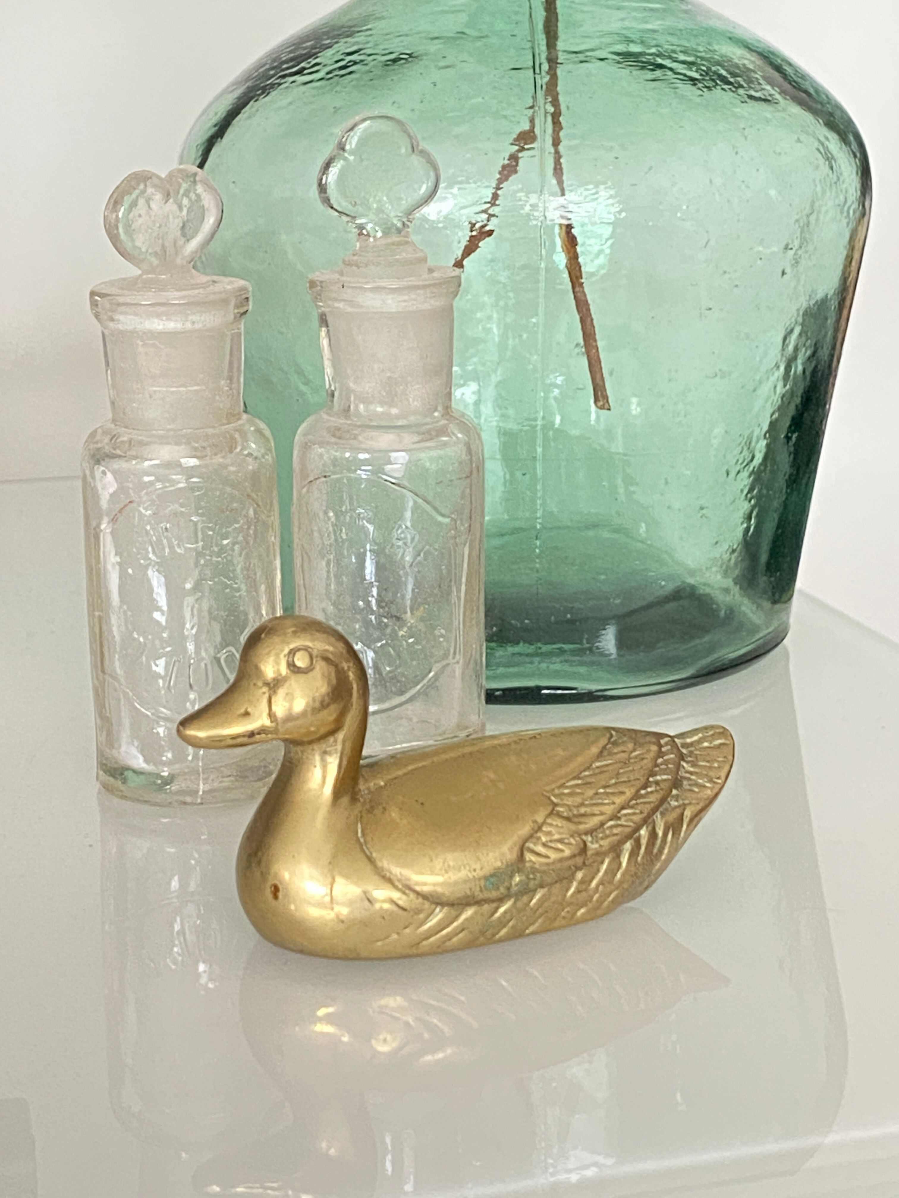 Vintage brass duck