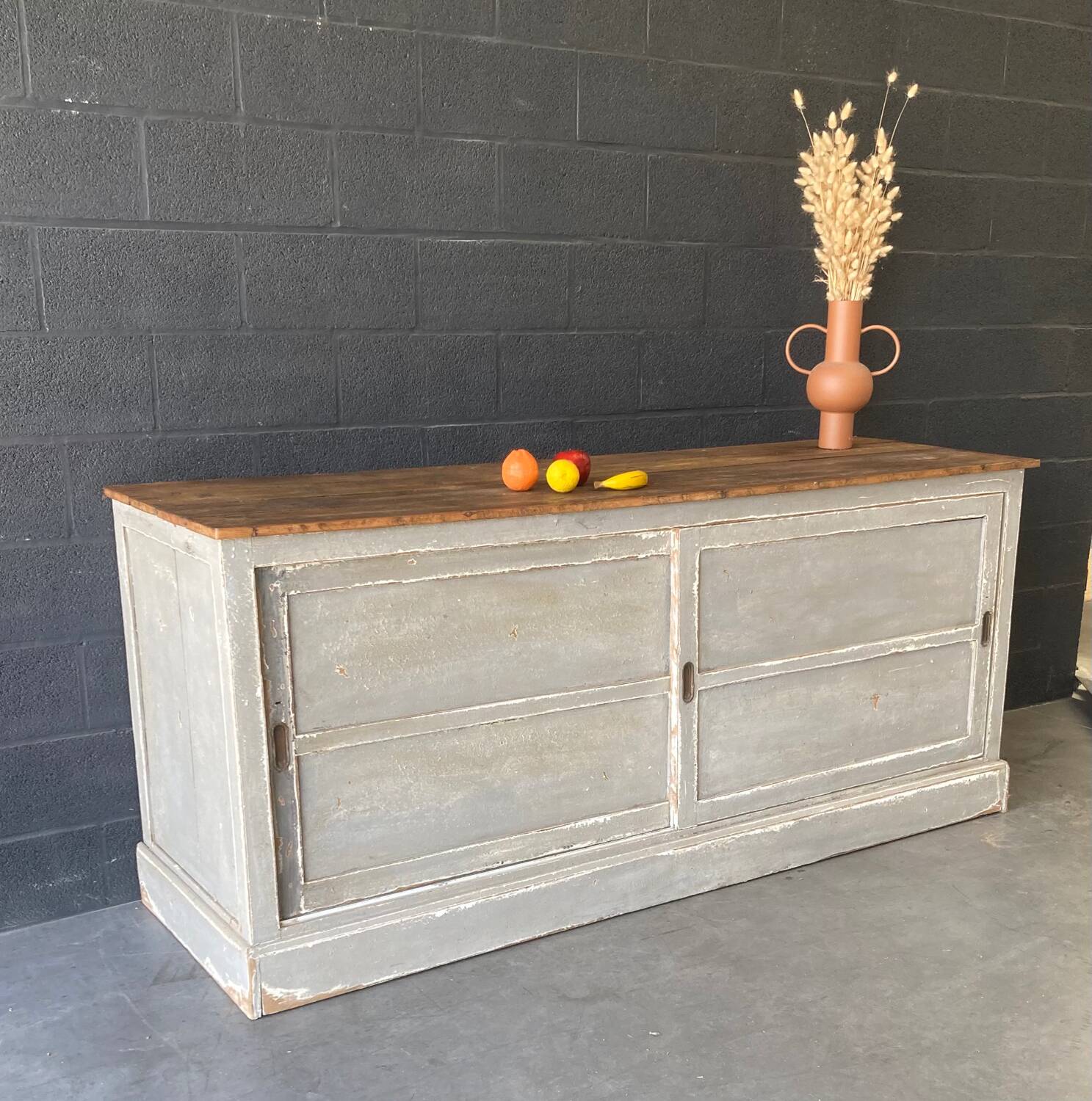 Old trade furniture with sliding door