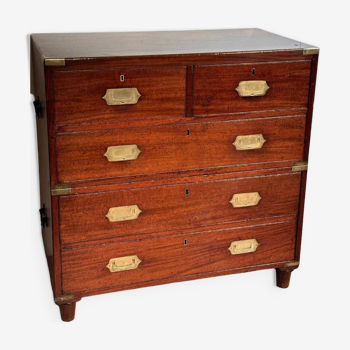 Antique campaign chest of drawers