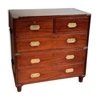 Antique campaign chest of drawers