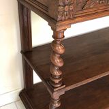 Oak and marble restaurant service console