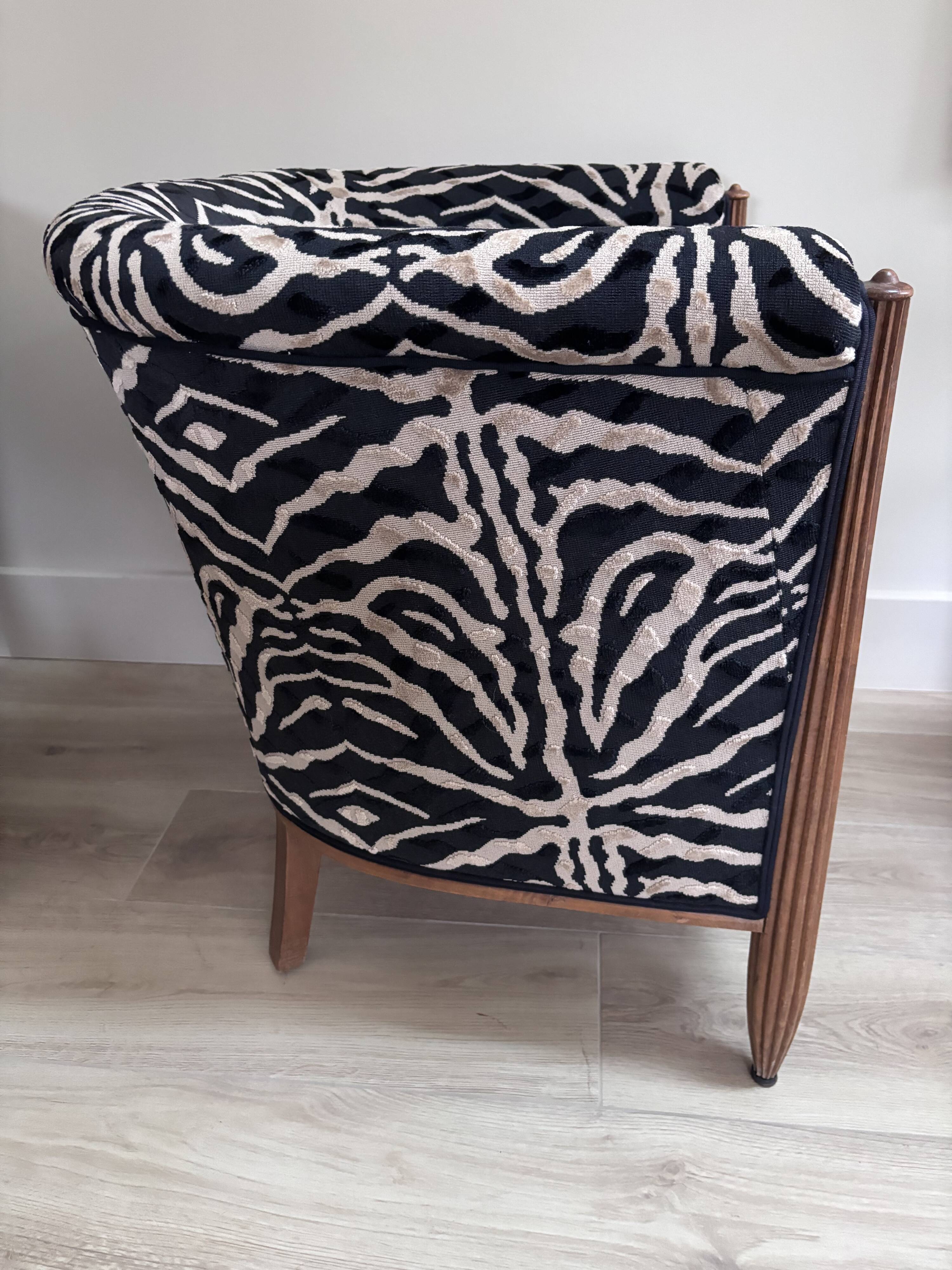 Paire de fauteuils tonneau