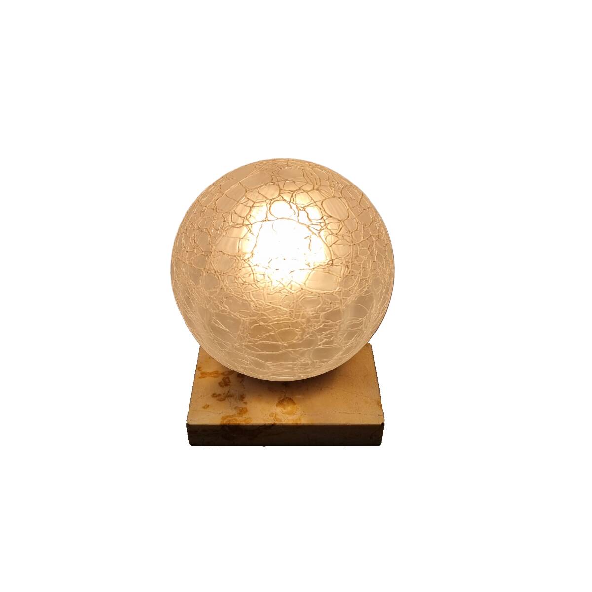 Vintage Crackle Marble Lamp, 1970s