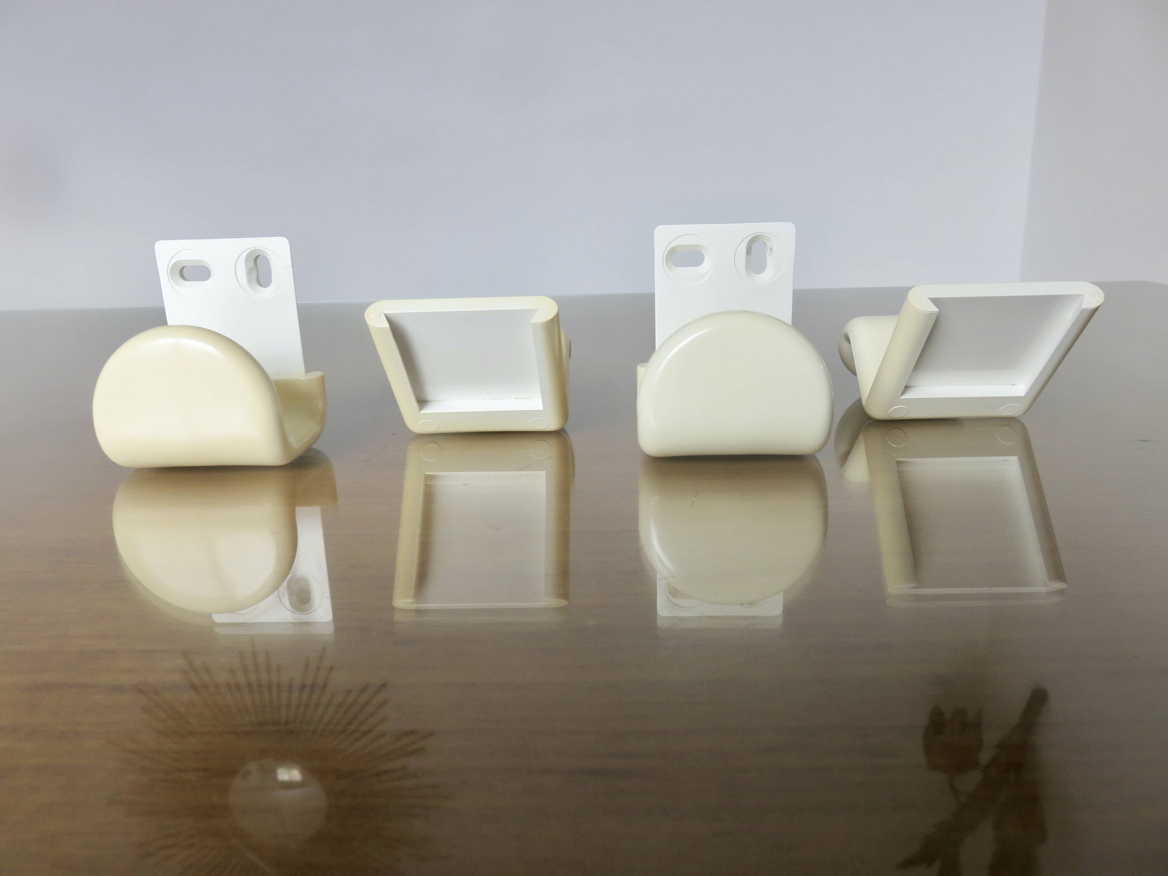 Pair of "gedy" coat hooks designed by Ambrogio Rossari 1970 Italy