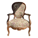 Antique Louis XV cabriolet armchair - floral fabric