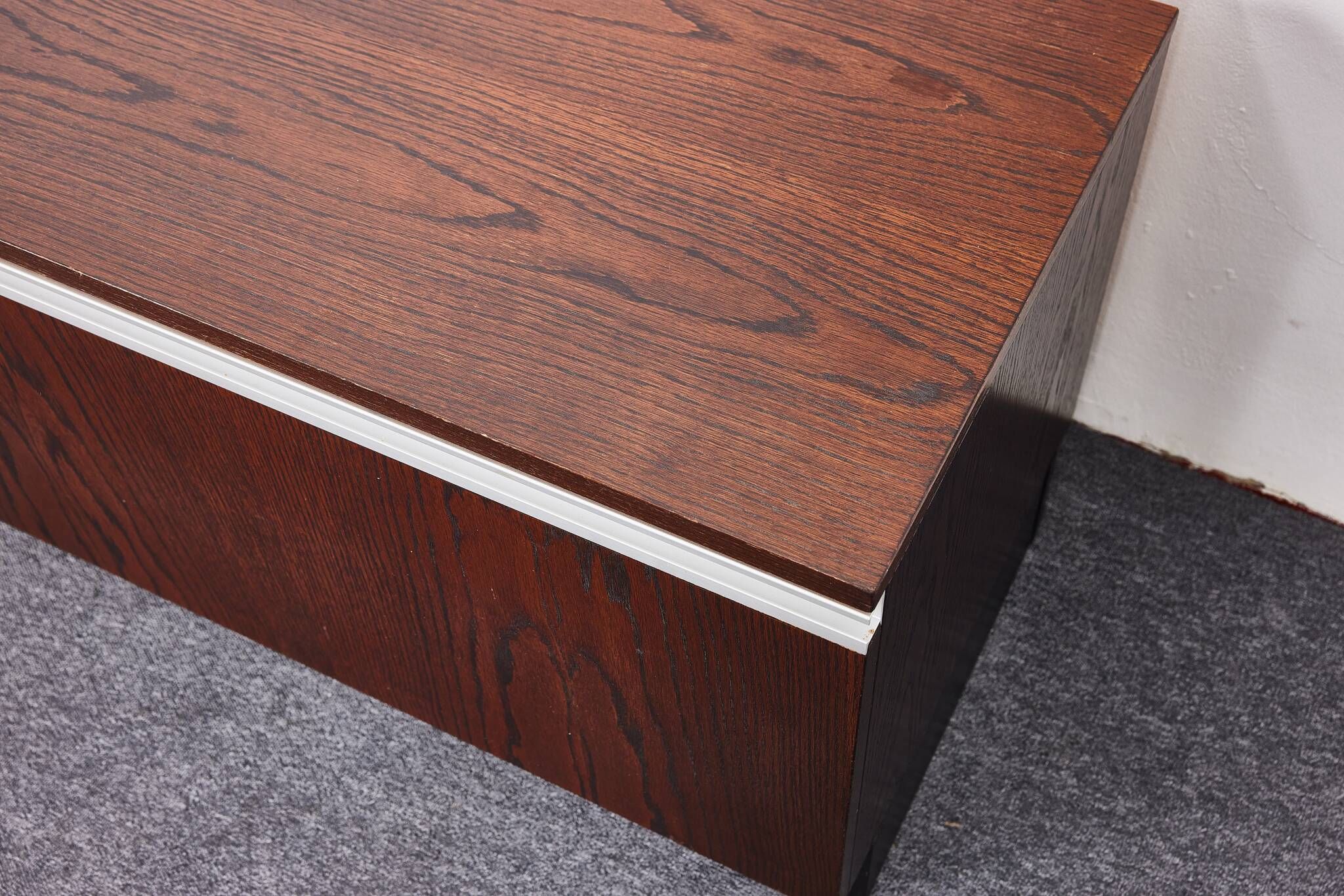 Mid Century Vintage, Oak veneered Media Sideboard by Torbjørn Afdal for Bruksbo, 1970s Norway