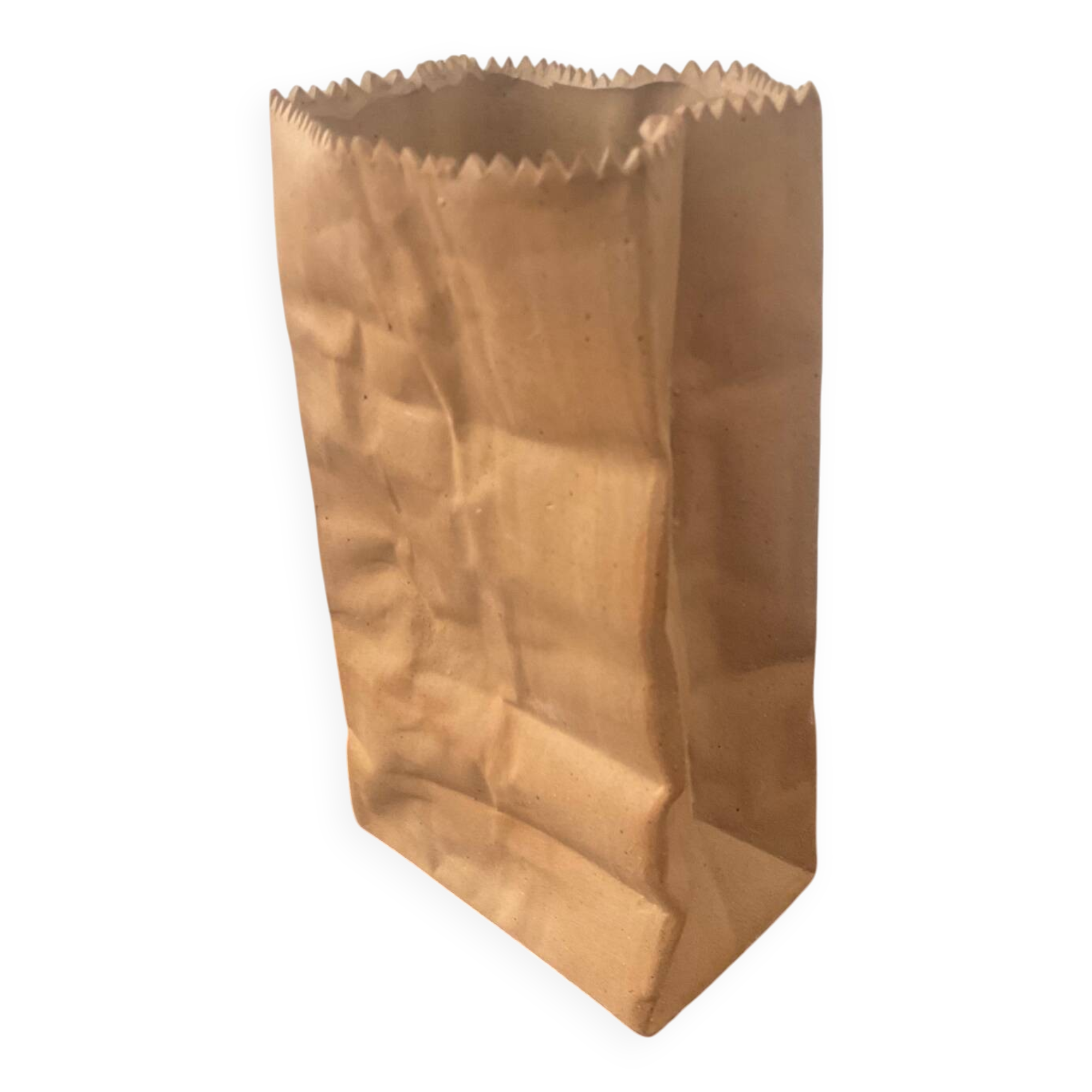 Vase Paper Bag trompe l’œil signé Alka Malta