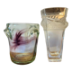 Portieux and Novaro: 2 large vases respectively stamped under the heel
