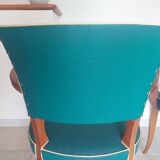 pair of green bridge armchairs