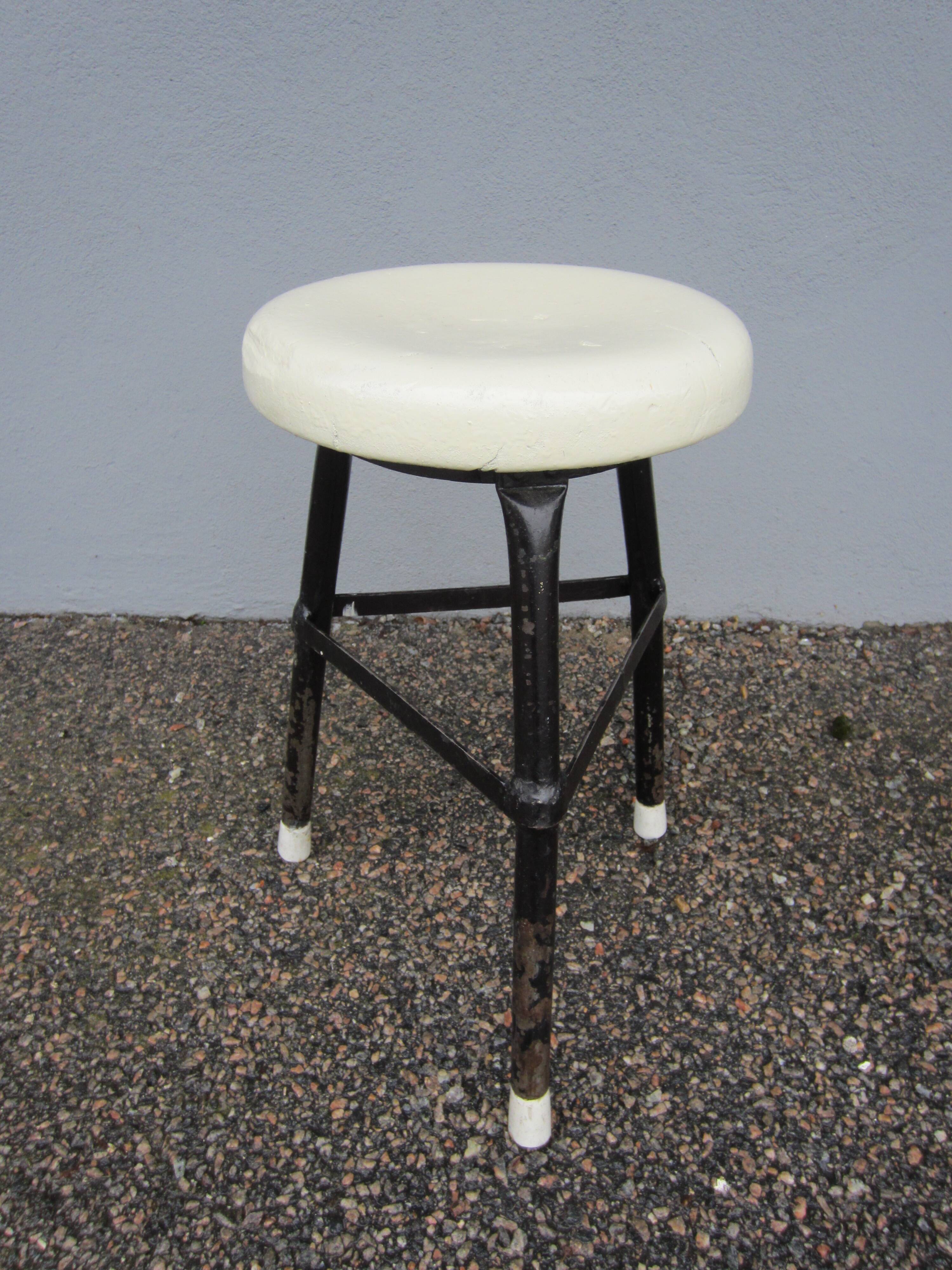 Scandinavian industrial stool from the 1930s.