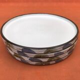 4 assiettes plates en faïence de Niderviller collection " Prunes "