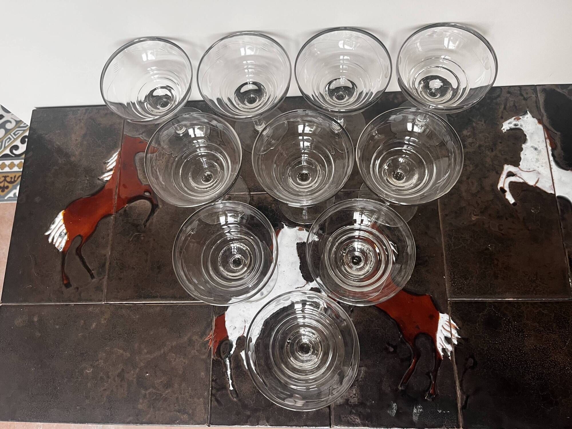 Antique champagne coupes