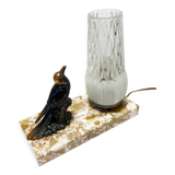 Table lamp, marble, glass an brass