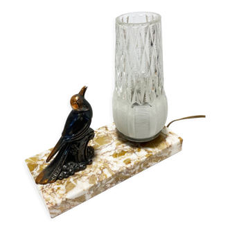 Table lamp, marble, glass an brass
