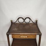Rattan bedside table / End table 1970s