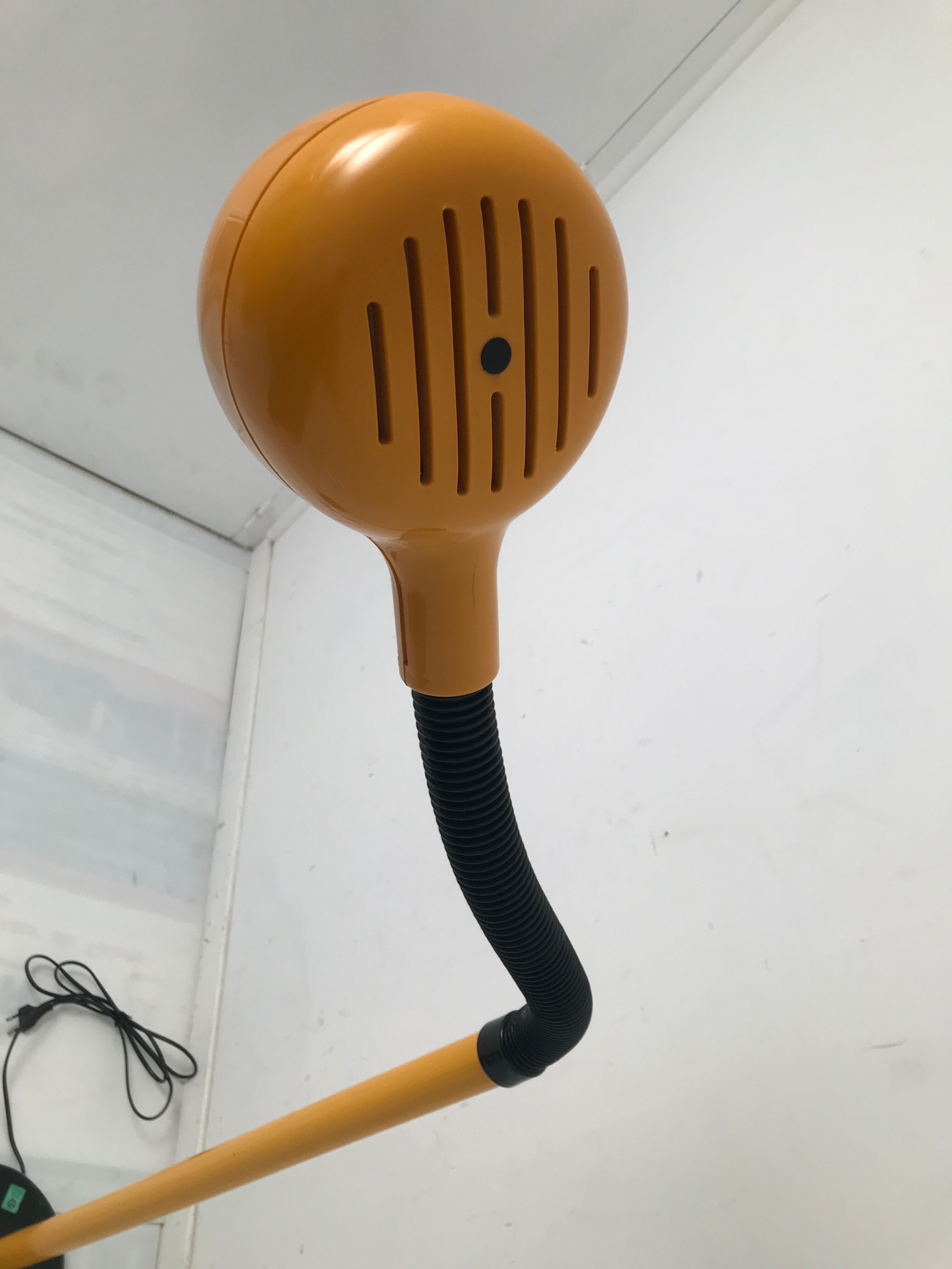 Yellow gooseneck floor lamp 50s-60s