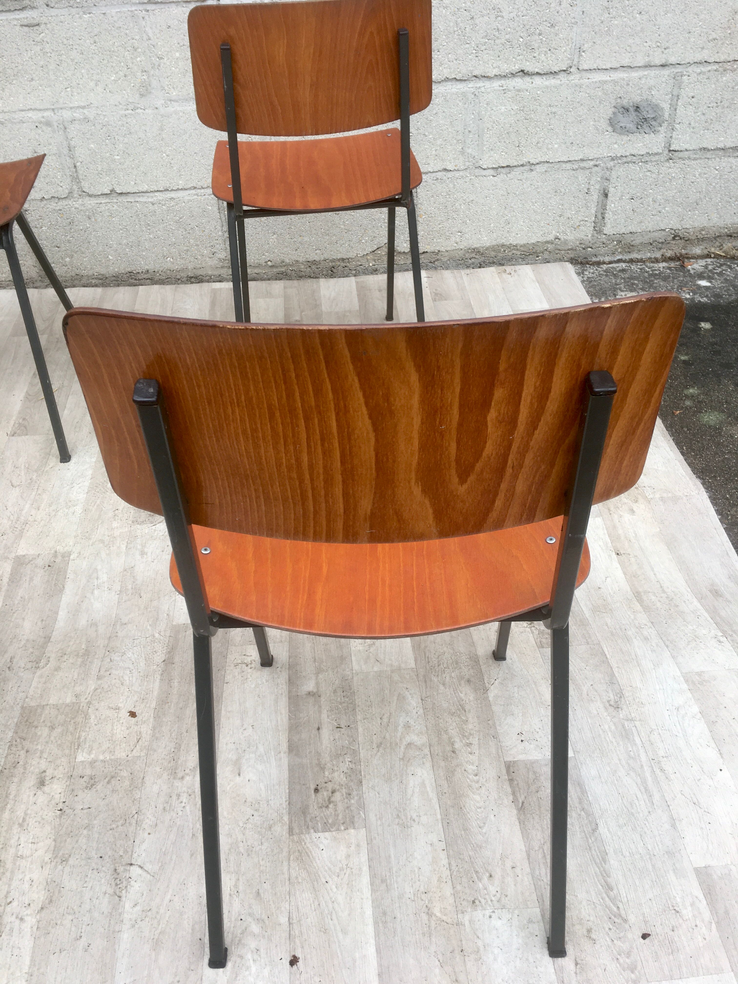 Set of 4 vintage chairs and design Eromes