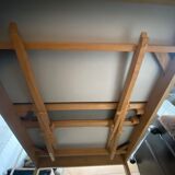 Ensemble de salle à manger rare avec table extensible, 5 chaises et deux tables d’appoint