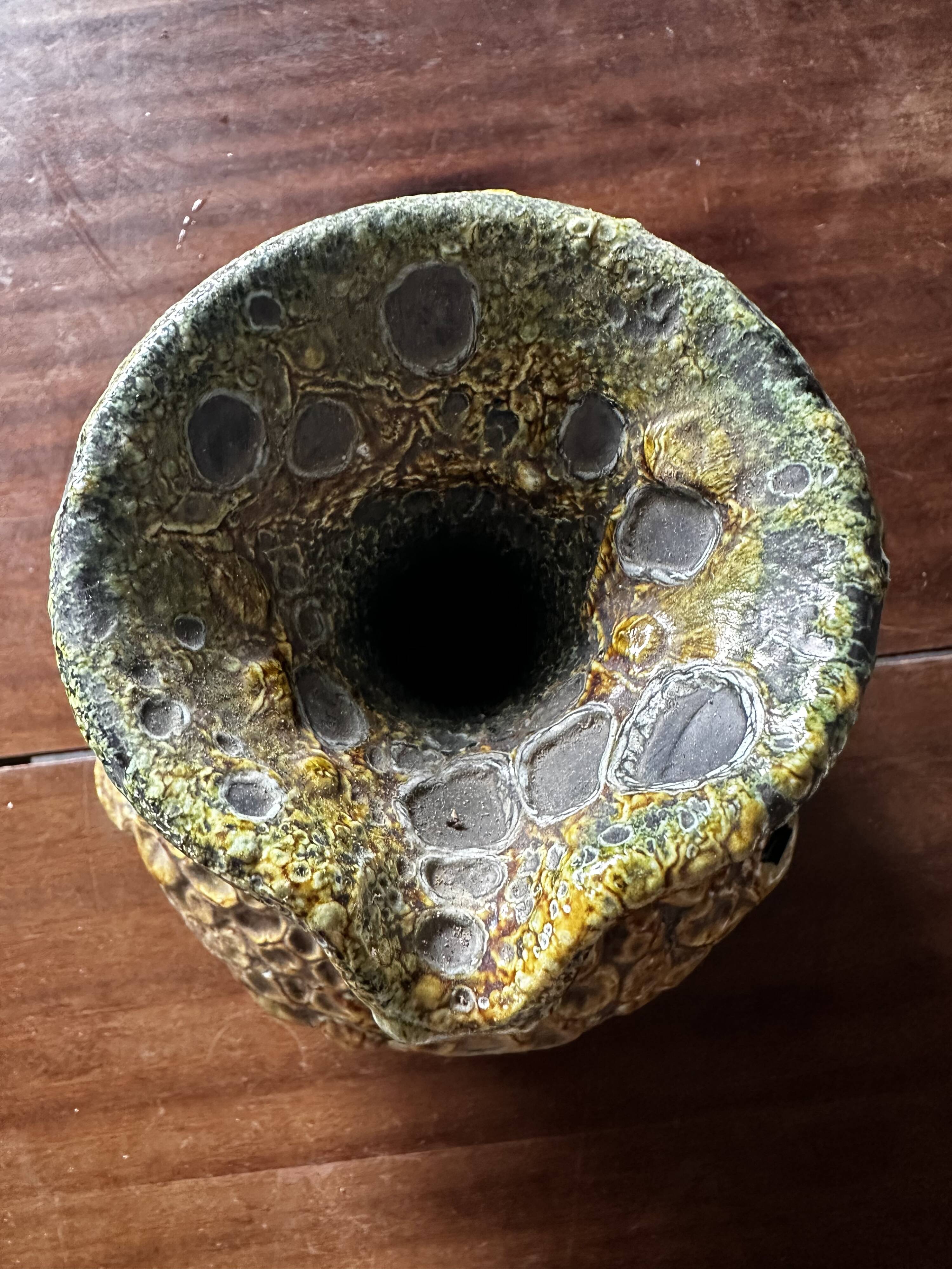 Fat Lava ceramic pitcher from the Cyclope workshops (Charles Cart), 1970s