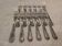 12 silver-plated metal dessert forks SFAM rocaille 19.1cm