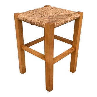 Tabouret empaillé ancien