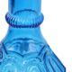 Carafe vintage verre bleu cobalt le smith glass co moon stars sixties usa 32cm