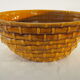 Ceramic salad dish Vintage imitation straw