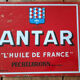 Old enamelled plate "antar l'huile de france" 45x54cm 1950