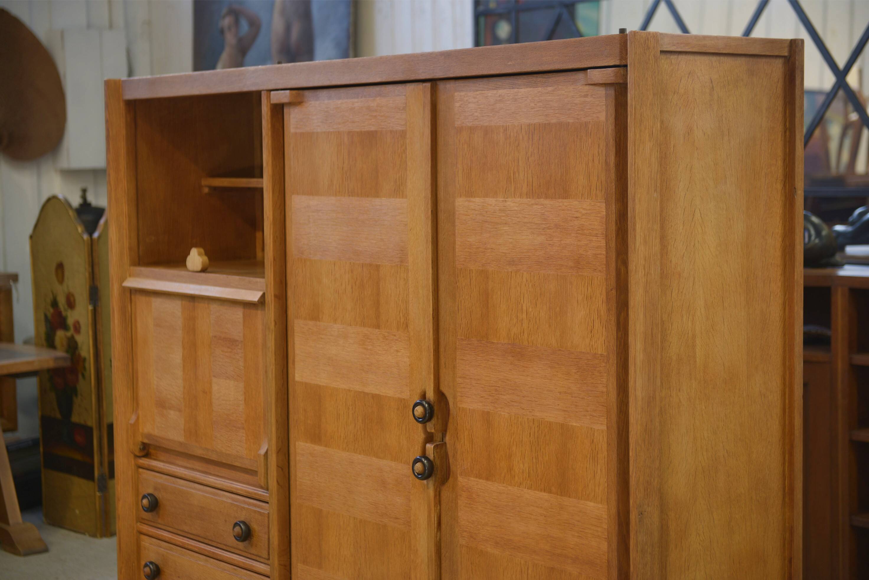 Secretary cabinet by Guillerme and Chambron for Your Home 1950s