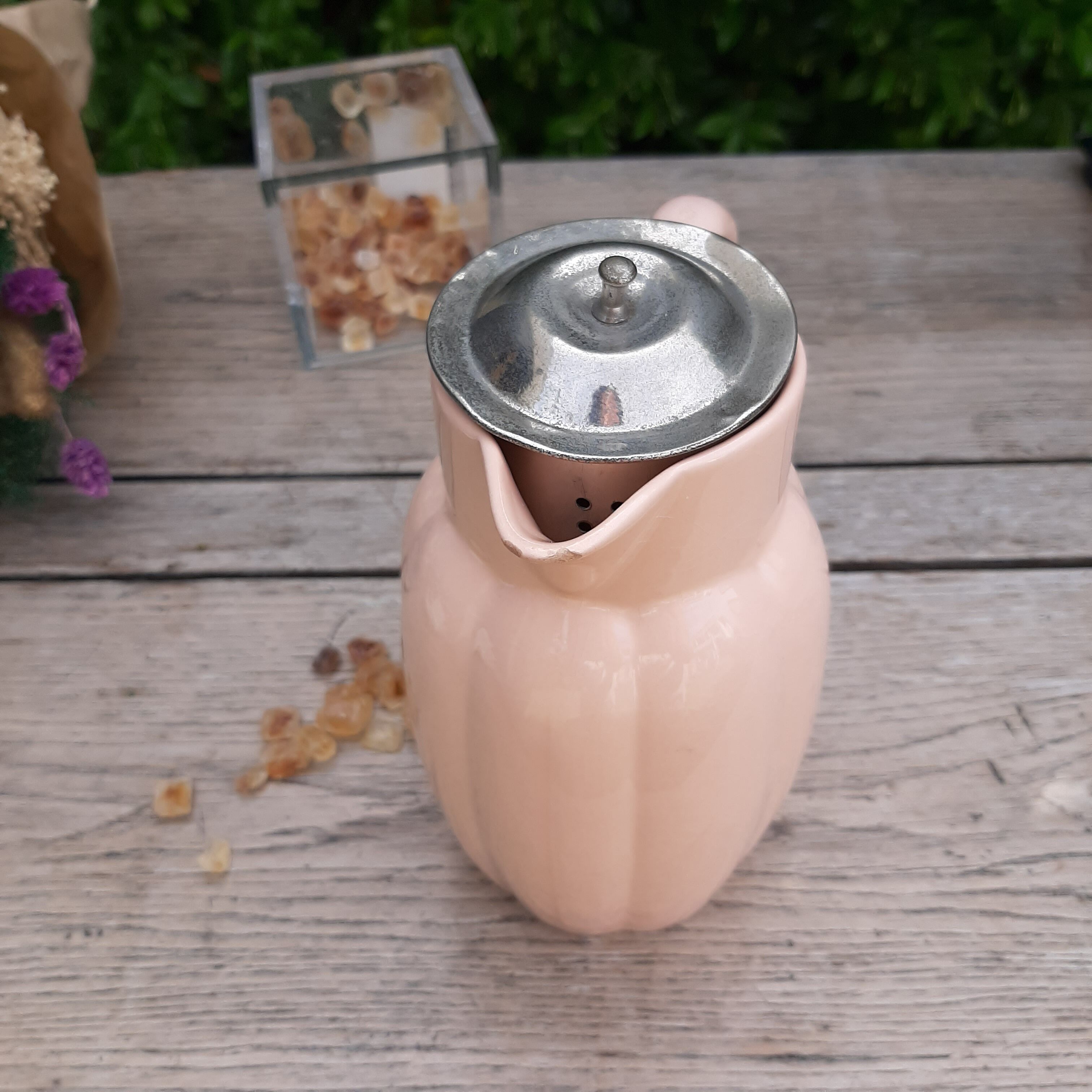 Old teapot Digoin and Sarreguemines