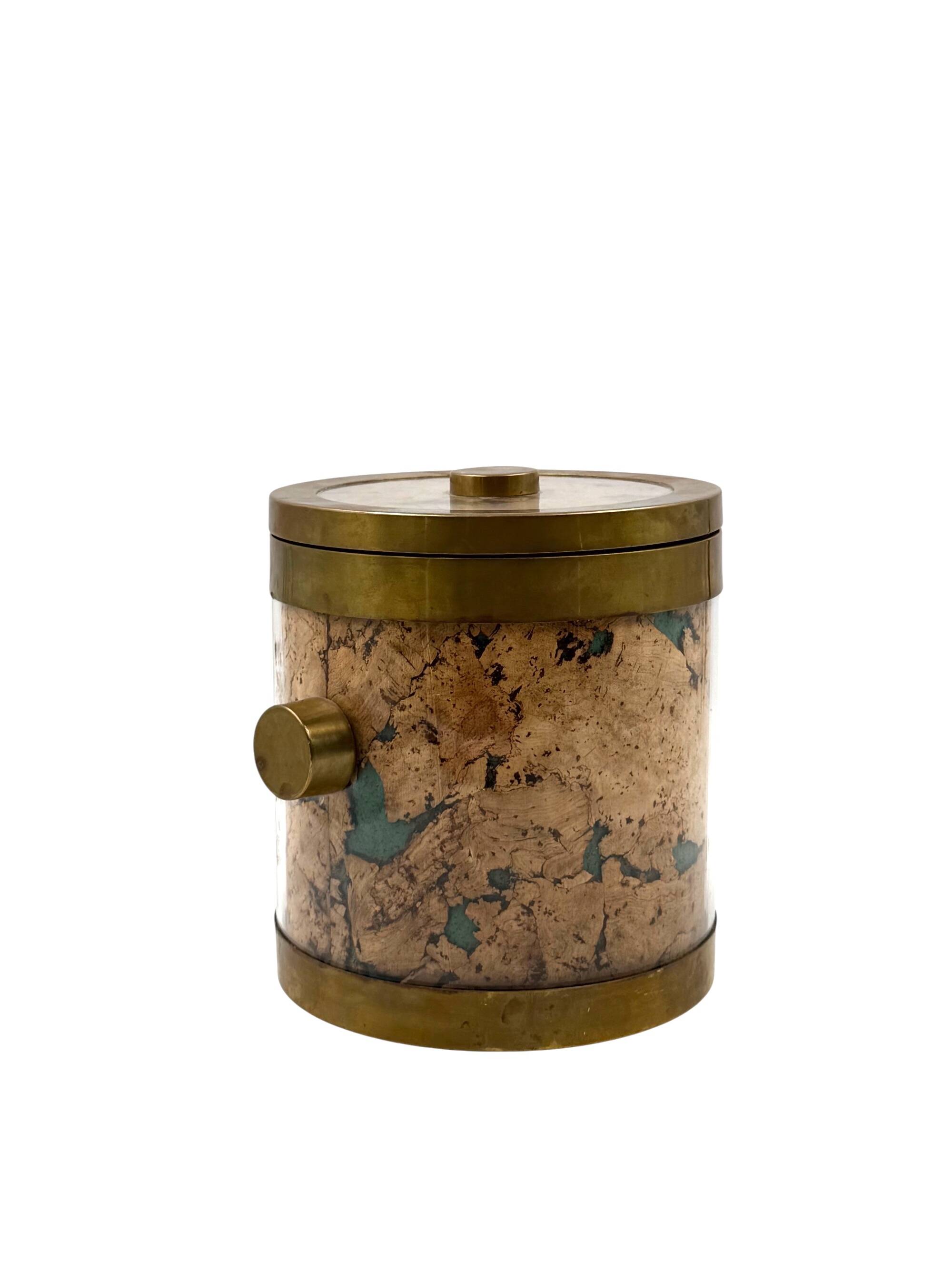 Hollywood regency golden Ice Bucket, France ca. 1970s