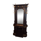 Porte-manteau /Vestiaire ancien revisité, Napoléon III, en noyer peint