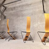 Series of 4 Chairs by Pietro Arosio for Airon 1980