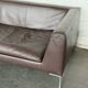 B&B Italia sofa “Charles” Leather Sofa with Matching Ottoma