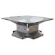 Square Coffee Table In Steel And Glass, Italy 1970s