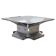Square Coffee Table In Steel And Glass, Italy 1970s