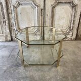 Small octagonal coffee table attributed to Jacques Quinet for Maison Malabert.