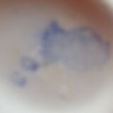 Sauciere in faience with red flowers, KG Luneville, France, Art Deco