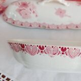 Soap dish, comb holder, ironstone, BFK, Lilac